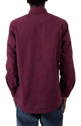 (WL658GW9) Duck Flannel Lined Shirt - Grape Wine