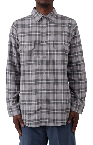 (WL657UPR) Flex Regular Flannel Shirt - Ultimate Grey Plaid