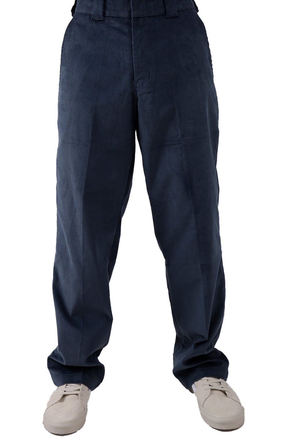 (WPR22AF) Flat Front Corduroy Pants - Airforce Blue