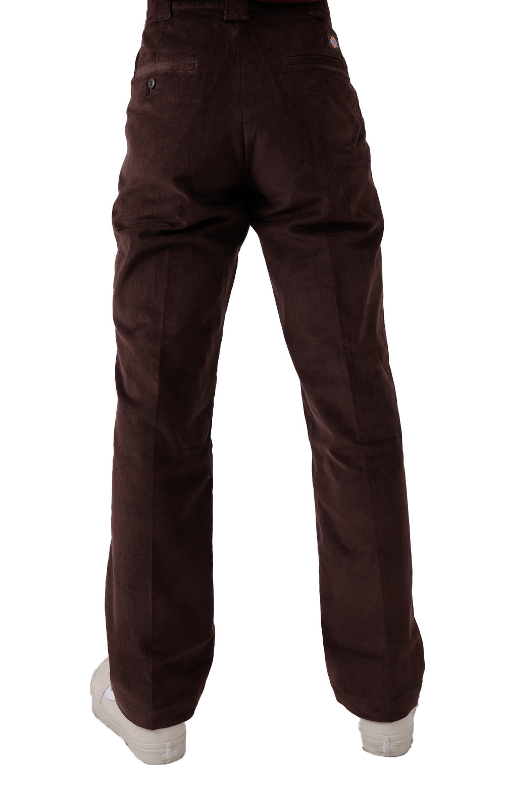 (WPR22CB) Flat Front Corduroy Pants - Chocolate Brown