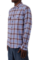 Cole Plaid Long Sleeve Shirt - Digital Violet Multi