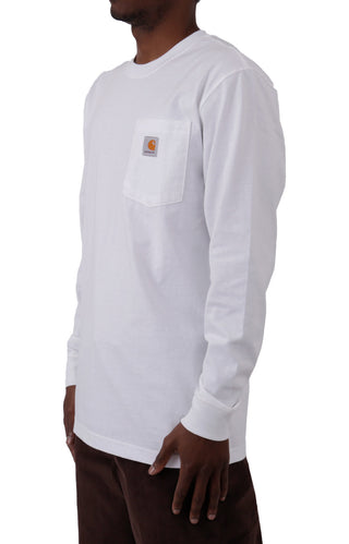 (K126) L/S Workwear Pocket Shirt - White