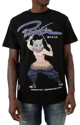 Inosuke Demon Slayer Black Cotton T-Shirt