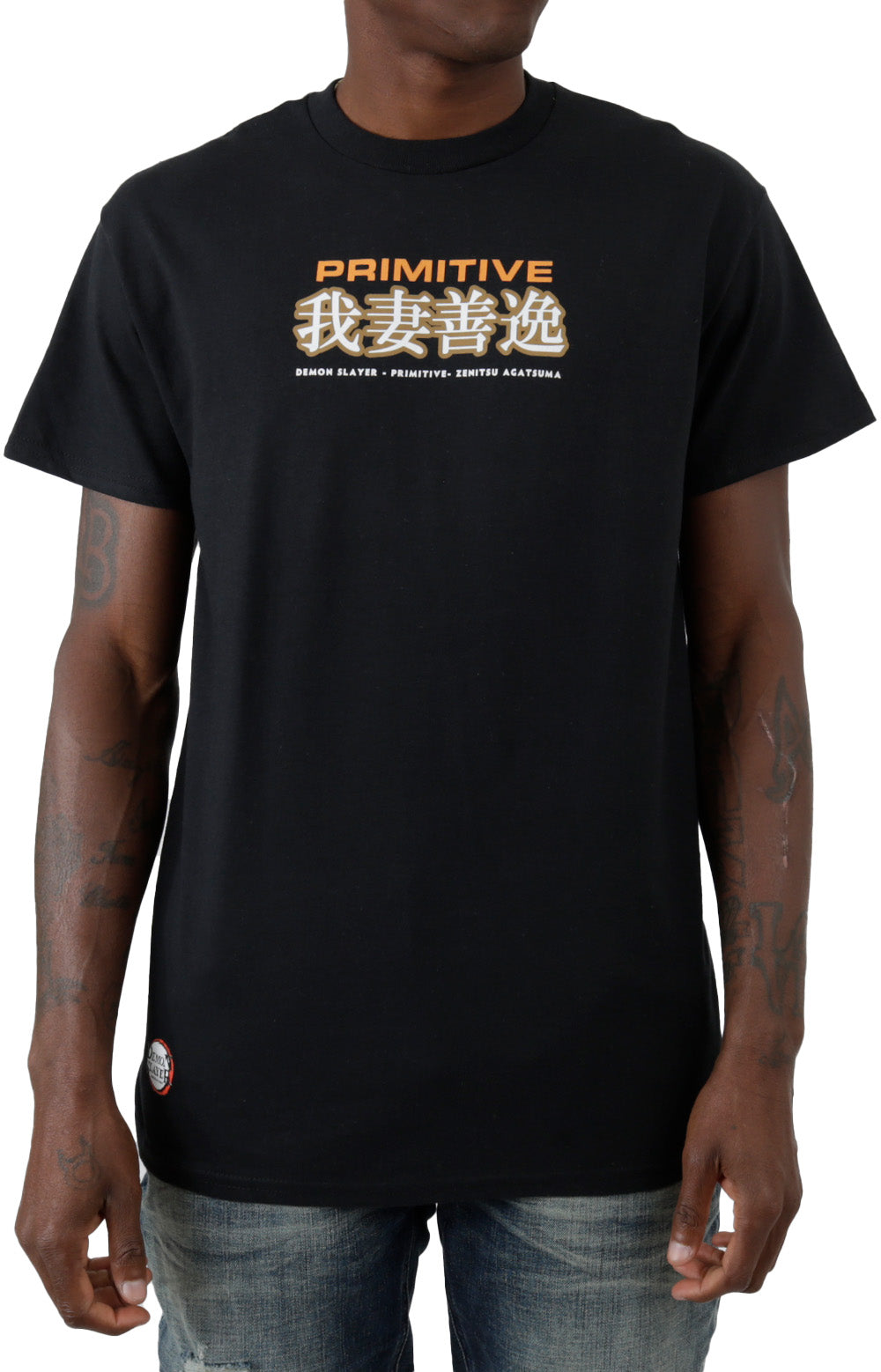 x Demon Slayer Zenitsu Agattsuma T-Shirt - Black