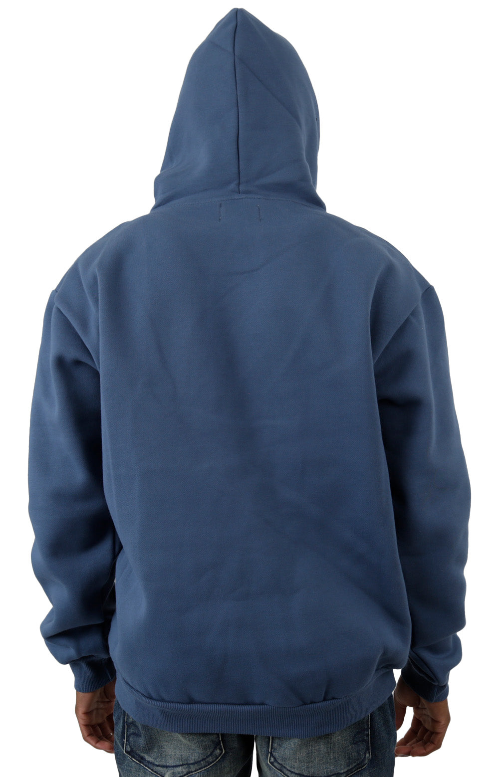 Rounded Chenille Applique Pullover Hoodie - Slate