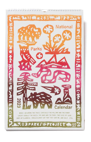 National Parks Woodcuts 2023 Calendar