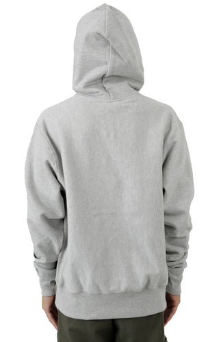 C Logo Reverse Weave Pullover Hoodie - Oxford Grey