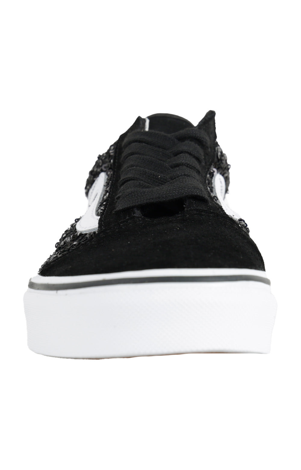 (KRS6BT) Boucle Sequins Old Skool Shoes - Black/True White