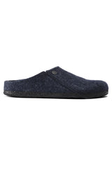 (1017535) Zermatt Shearling Wool Felt Slippers - Dark Blue