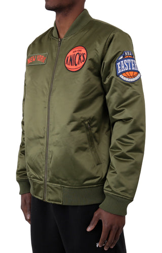 NBA Flight Satin Bomber Jacket - Knicks