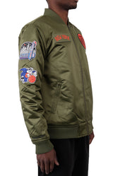 NBA Flight Satin Bomber Jacket - Knicks