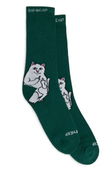 Alpine Green Lord Nermal Socks by RIPNDIP