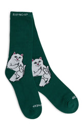 Alpine Green Lord Nermal Socks by RIPNDIP