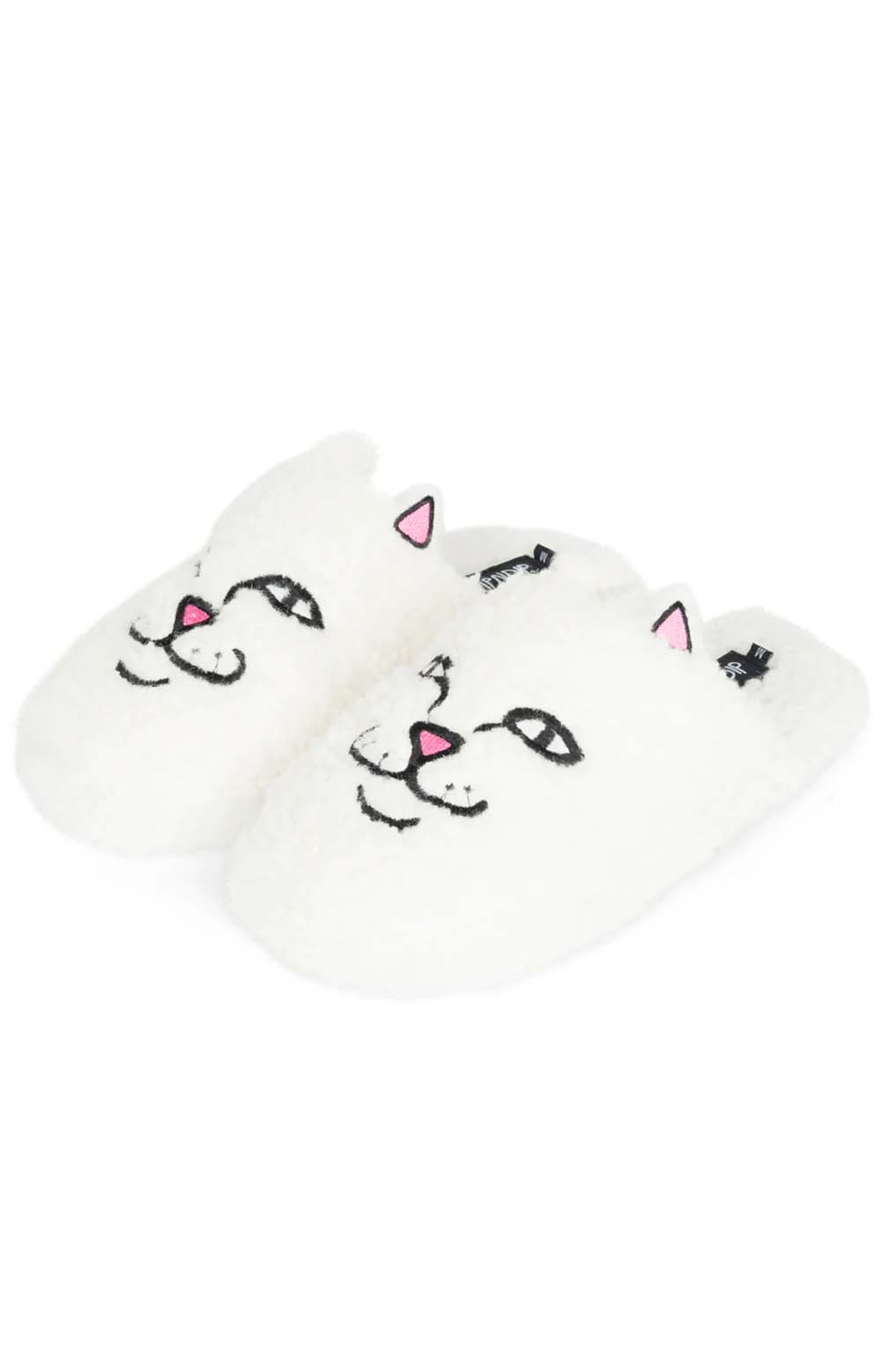 Nerm Face Fuzzy House Slippers - White