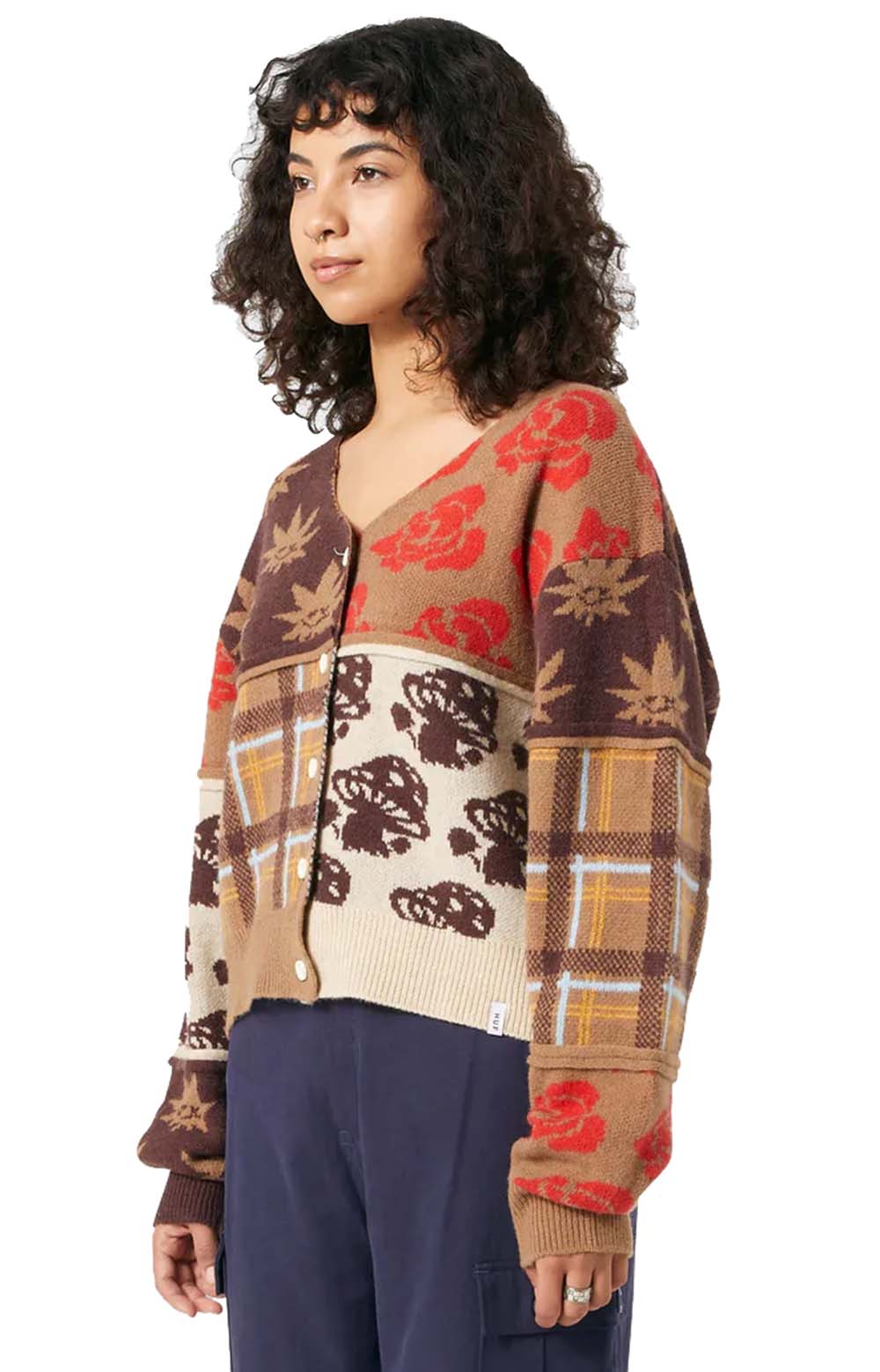 Nature Patchwork Cardigan - Brown