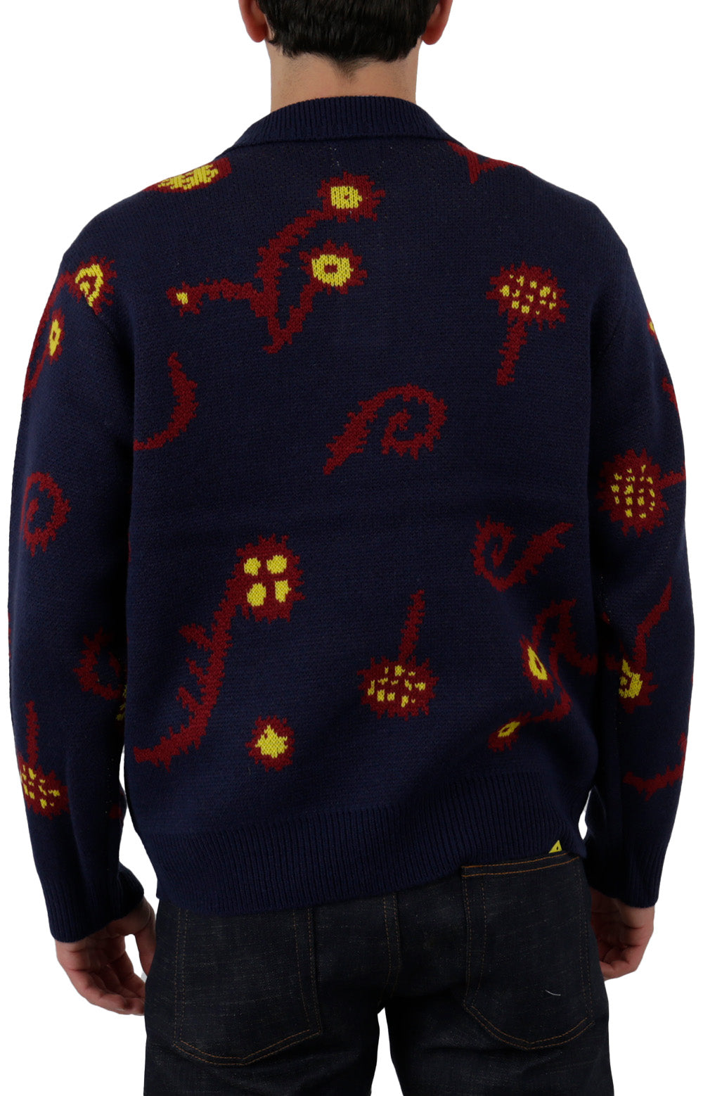 Washed Sweater - Navy Multi