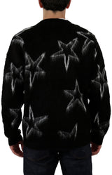 Obey Intarsia Pattern Cardigan - Black Multi