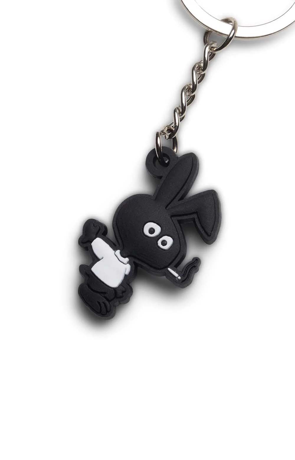 Cold Bunny Rubber Keychain - Black