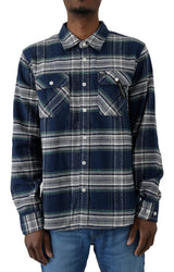 Bowery L/S Flannel - Moonlit Ocean/Grey