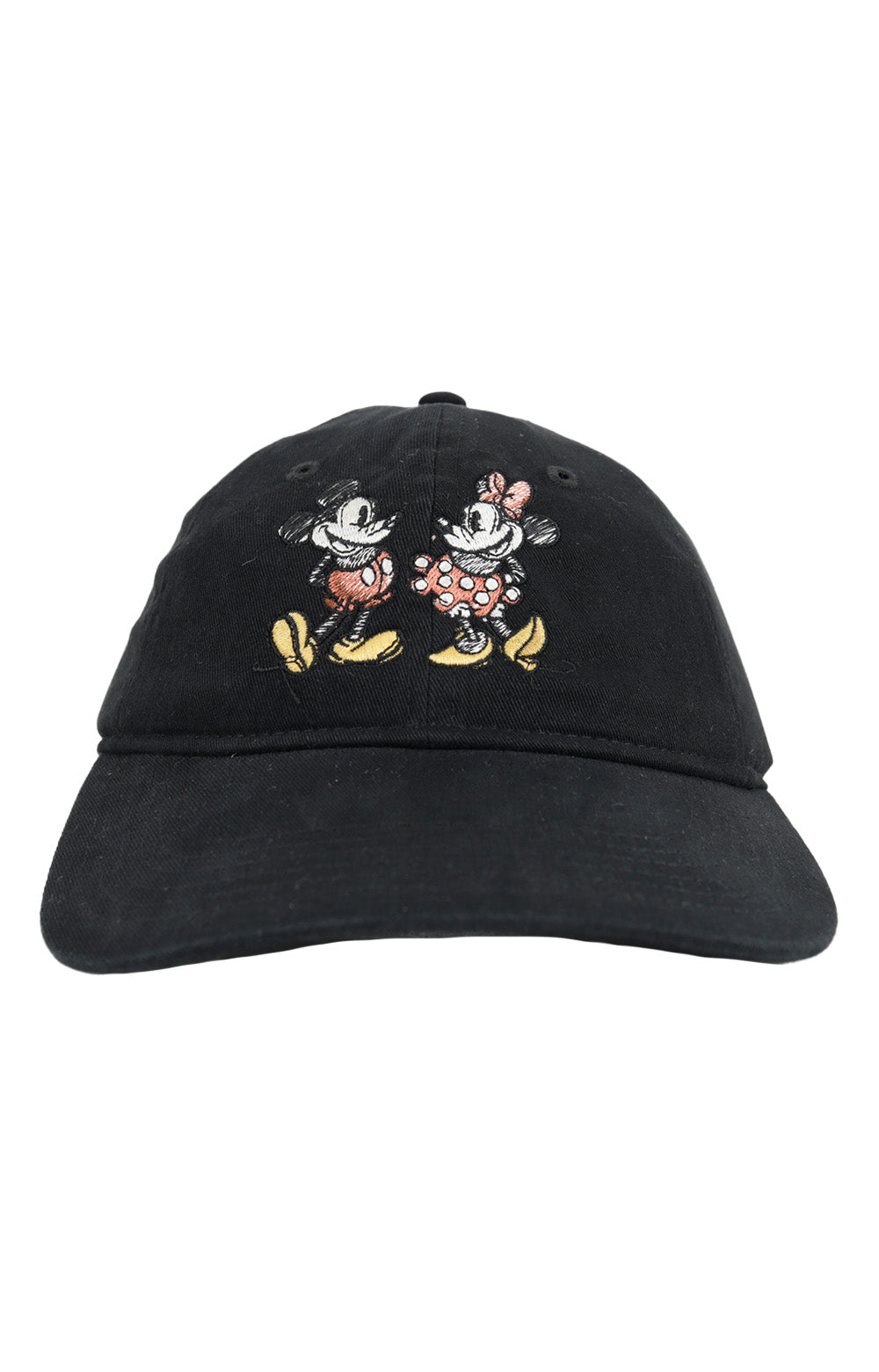 x Disney Mickey & Minnie Garment Washed Dad Hat - Black