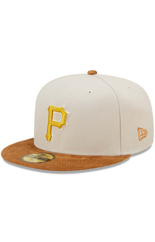 Men's New Era Black Pittsburgh Pirates Throwback Corduroy 59FIFTY Fitted Hat