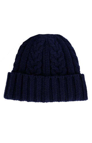 Recycled Cable Beanie - Newport Navy