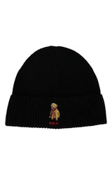 Embroidered Golden Retriever Beanie - Polo Black