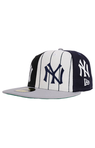 New York Mets PINWHEEL White-Black Fitted Hat by New Era