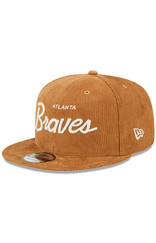 Atlanta Braves Cord Script 9Fifty Snap-Back Hat (60296564)