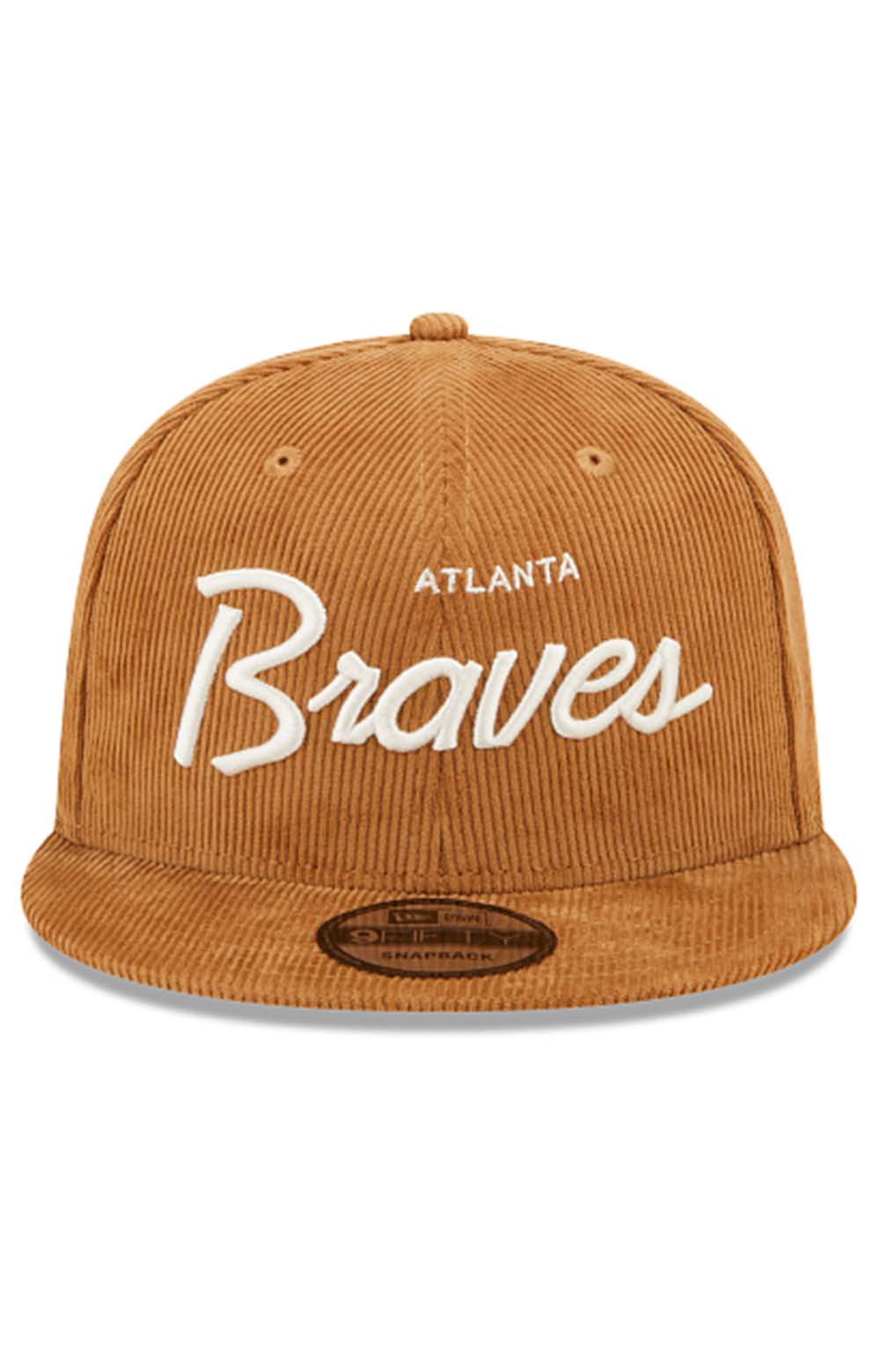 Atlanta Braves Cord Script 9Fifty Snap-Back Hat