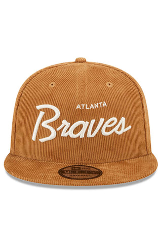 Atlanta Braves Cord Script 9Fifty Snap-Back Hat (60296564)