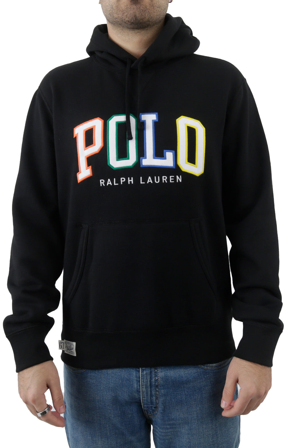 The RL Fleece Logo Pullover Hoodie - Polo Black/Colorful Letters