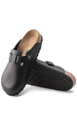 (1023458) Boston Leather Sandals - Vintage Wood Black