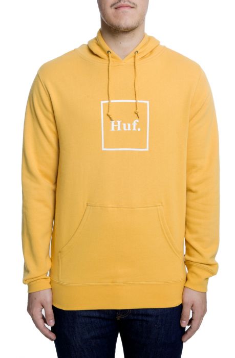 Huf Box Logo Pullover Hoodie Mineral Yellow MLTD