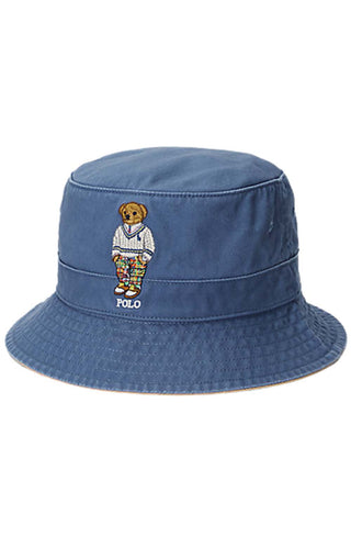 Hampton Polo Bear Twill Bucket Hat - Old Royal