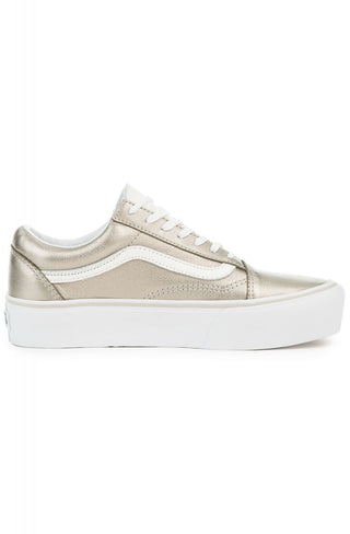 (B3UOV6) Old Skool Platform Shoes - Gray Gold/True White