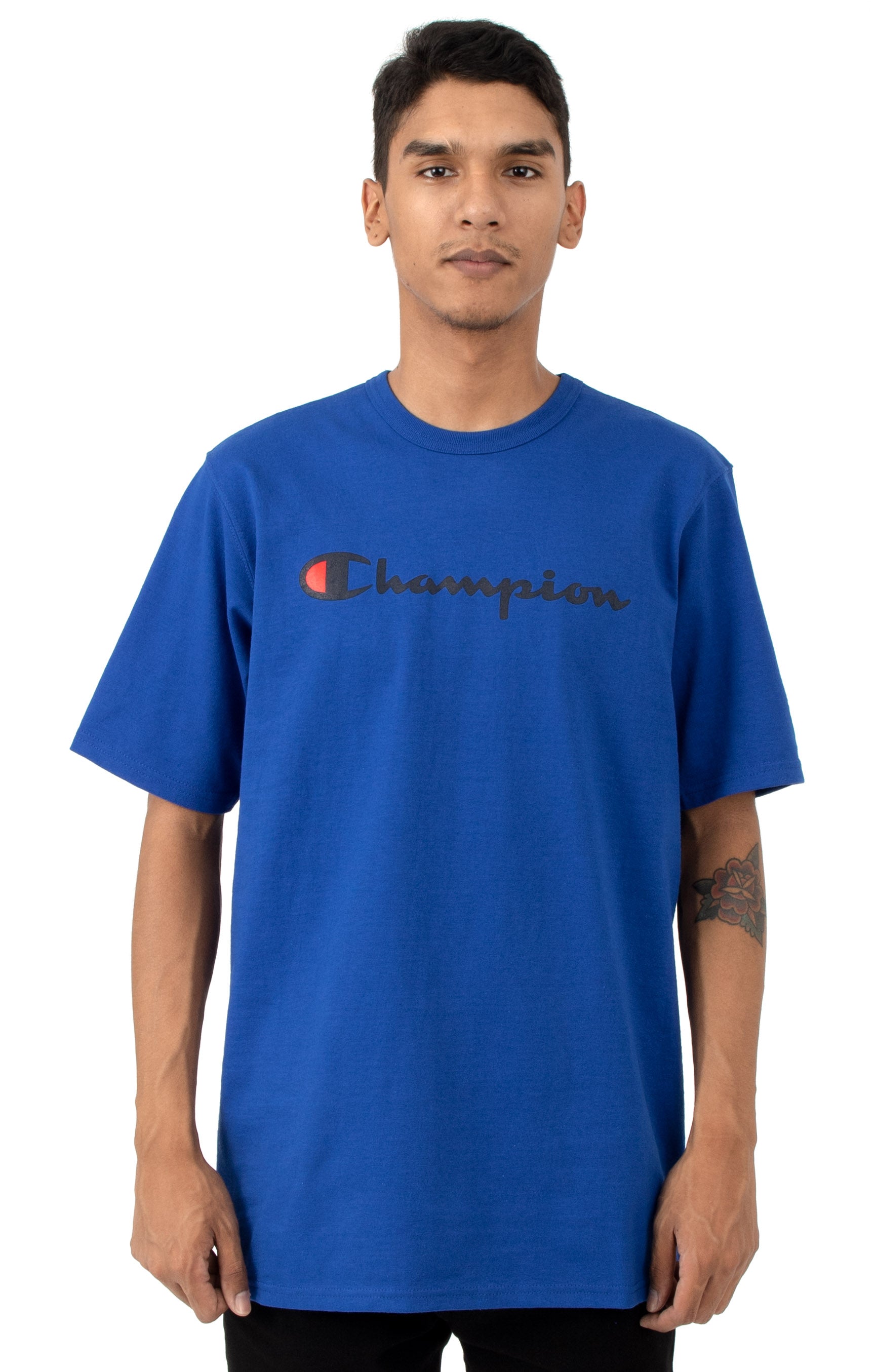 Heritage Script T-Shirt - Surf The Web/Black