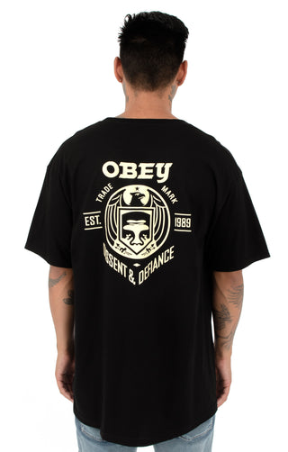 Obey Dissent & Defiance T-Shirt - Black