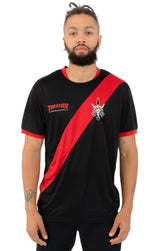 Thrasher Black and Red Soccer Jersey