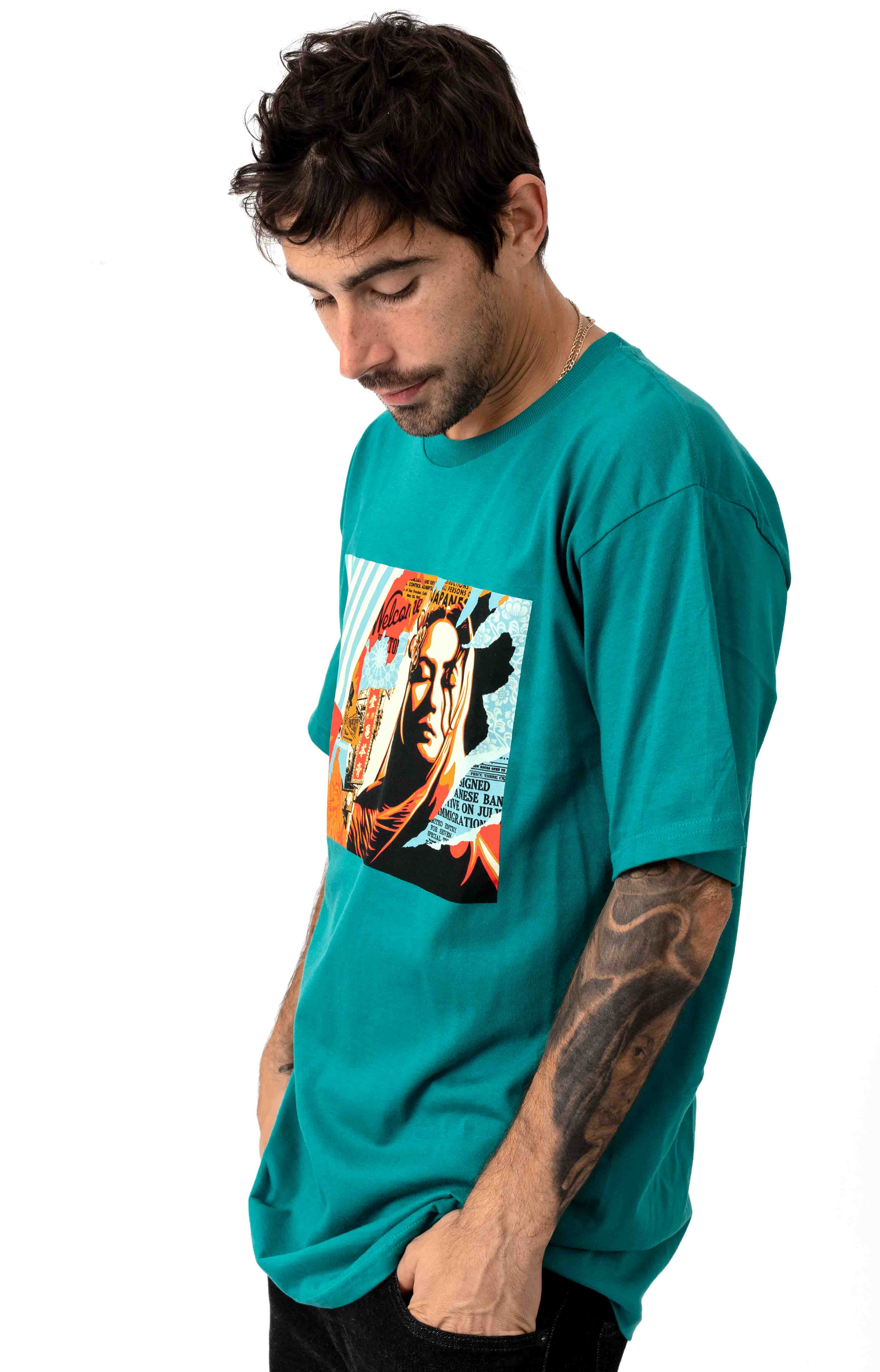 Welcome Visitor T-Shirt - Teal