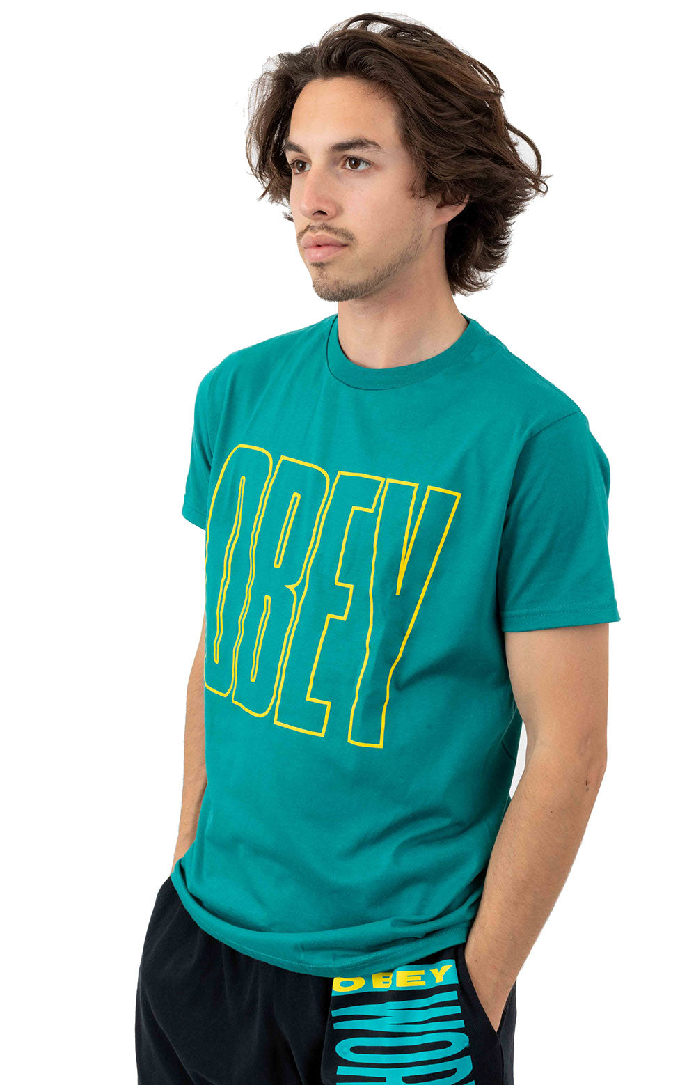 Obey Worldwide Line T-Shirt - Teal