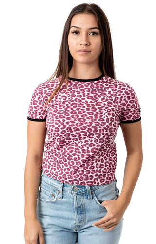 Pink Leopard Fitted T-Shirt