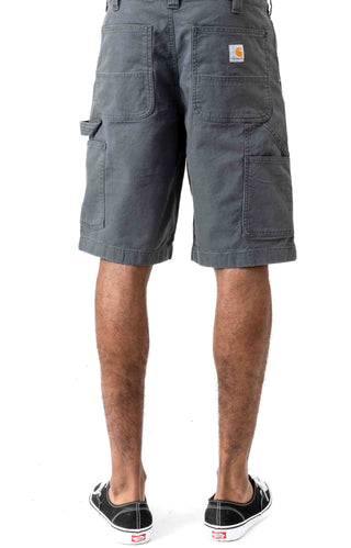 (103652) Rugged Flex Relaxed Fit Canvas Utility Work Shorts - Shadow
