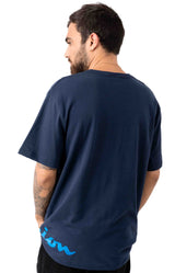 Heritage Wrap Around Script T-Shirt - Navy