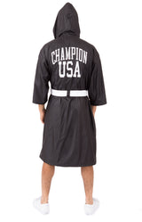 Boxing Robe - Black/White