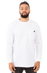 (WL450WH) Long Sleeve Heavyweight Crew Neck Shirt - White