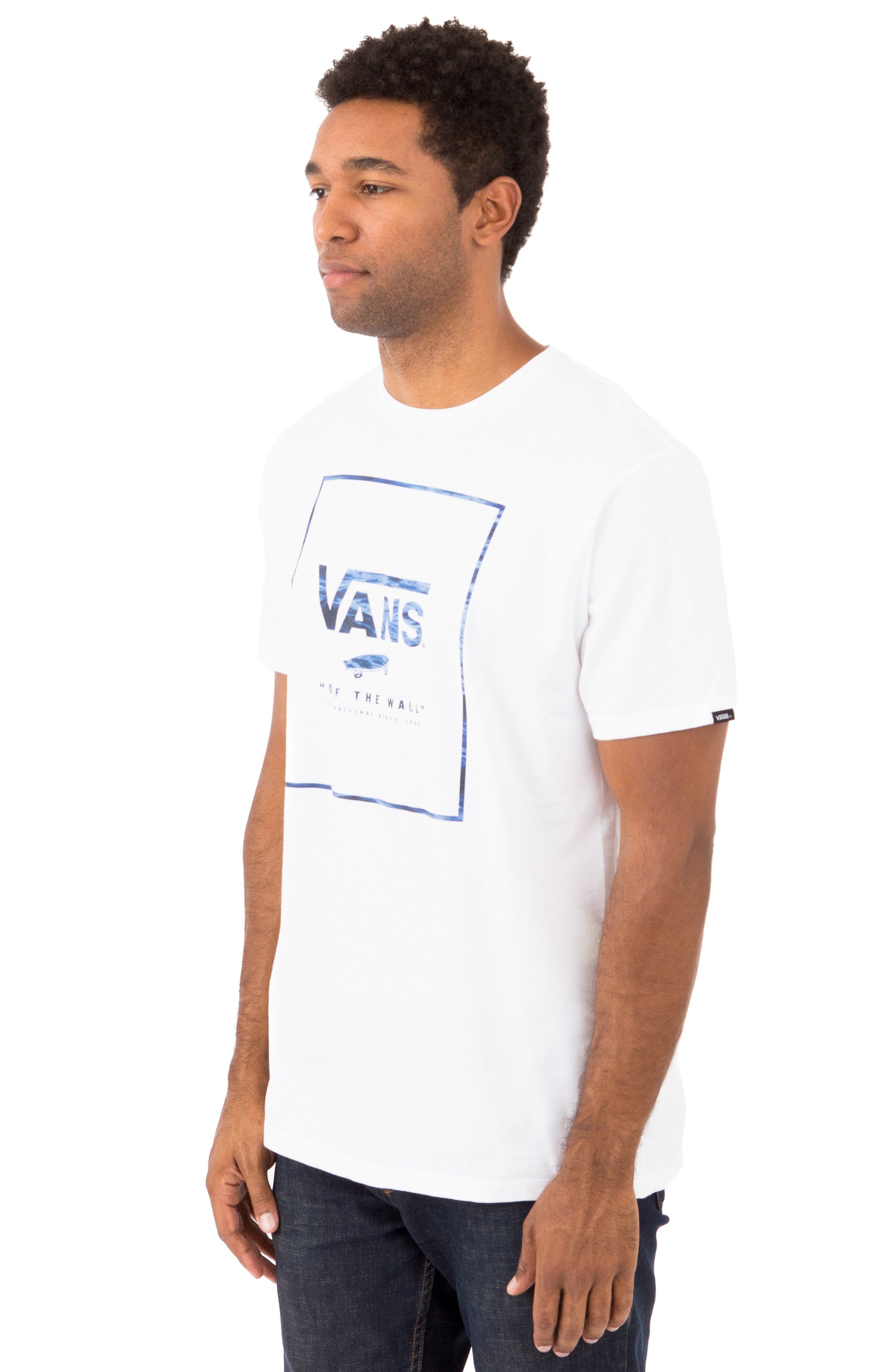 Print Box T-Shirt - White/Wave